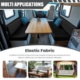 thumbnail image 3 of Yuyamidu Black RV Dinette Cushion Covers Soft RV Sofa Seat Slipcovers Elastic Camper Couch Cushion Covers Include 1 Bench Cover 1 Backrest Cover RV Accessories, 3 of 7