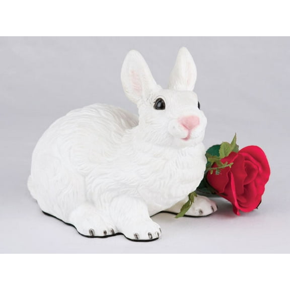 White Rabbit Cremation Pet Urn for a Bunny Memorial in remembrance of your beloved family pet
