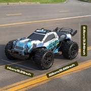 High Speed 1:20 Scale Fast RC Car, 20 KM/H, 2.4Ghz Remote Control, Off-Road Racing Vehicle with LED Lights, 2 Speed Modes, Hobby Grade All Terrain Trucks for Adults and Boys