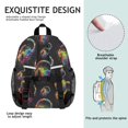 thumbnail image 5 of Colorful Headphone Black Pattern Backpack for School, Cute School Bag with Adjustable Shoulder Straps and Padded Back, 15"x11.42"x5.5", 5 of 5