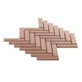 thumbnail image 2 of Modket TDH281RG Rose Gold Copper Color Metallic Metal Herringbone Mosaic Tile Kitchen Backsplash, 2 of 5