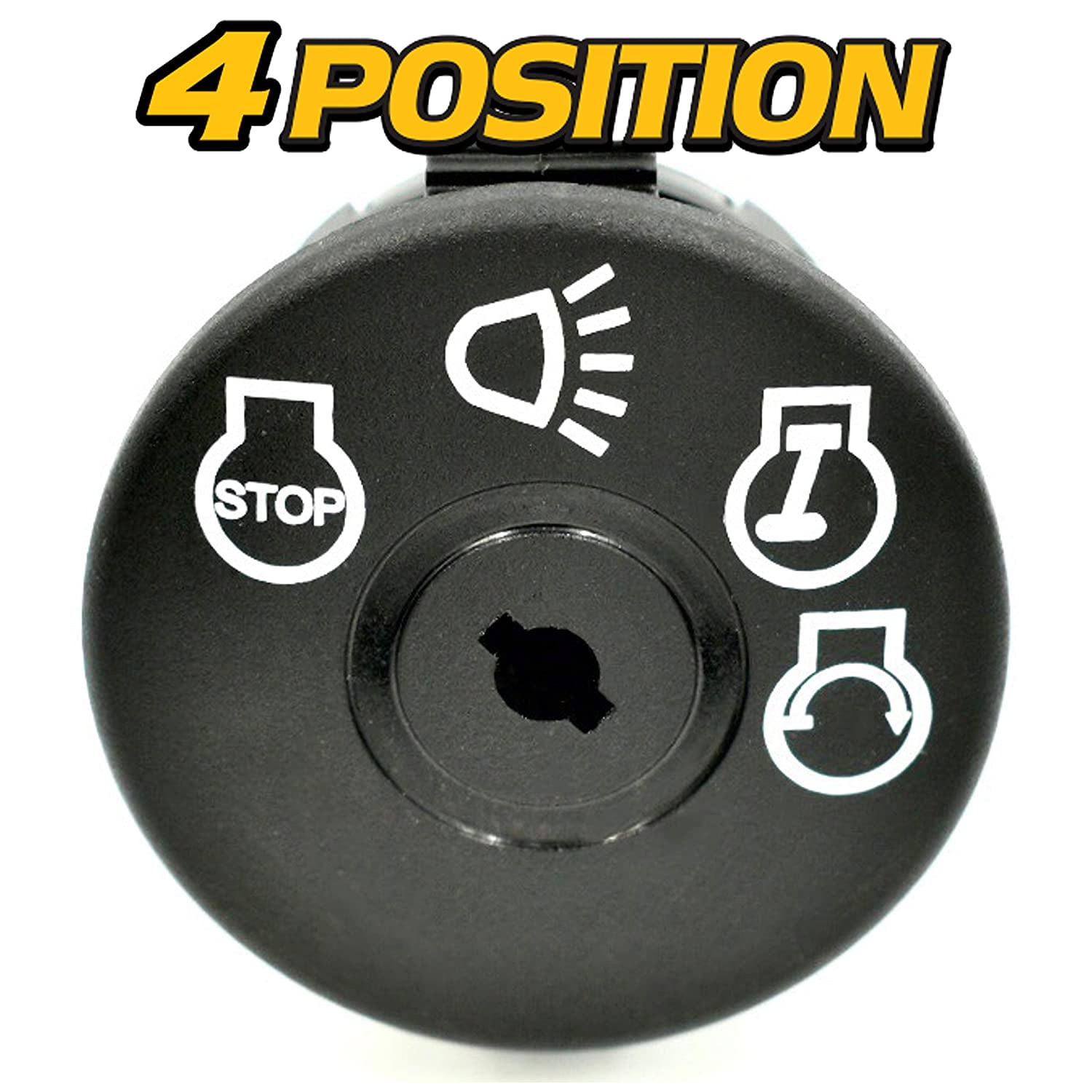 HD Switch Starter Ignition Switch For John Deere LA105 LA110 LA120 LA125 LA130 LA135 LA140 LA145 LA150 LA155 LA165 LA175 (Includes 1 Umbrella Key w/DUST Shield, 1 Steel Key & Carabiner)