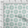 thumbnail image 2 of oneOone Cotton Silk Dusty Teal Green Fabric Floral Retro Sewing Craft Projects Fabric Prints By Yard 42 Inch Wide, 2 of 4