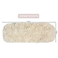 thumbnail image 4 of Home Weavers Bell Flower Collection Bathroom Rug 100% Cotton Fabric Tank Cover, Soft Absorbent Bath Rugs, Machine Washable, Toilet Tank Lid Cover for Bathroom, 10"x22" Tank Cover, Ivory, 4 of 9