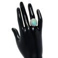 thumbnail image 4 of Sterling Silver 18 x 13mm Oval Mine #8 Turquoise Textured Ring, 4 of 5