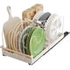 thumbnail image 1 of Organizador de Sartenes y Ollas para Cajon, Metal Organizador de Sartenes, 8 Compartimentos Ajustables, Corredero para Sartenes y Ollas con Adhesivo, Organizacion Hogar/Cocina, Blanco, 1 of 13