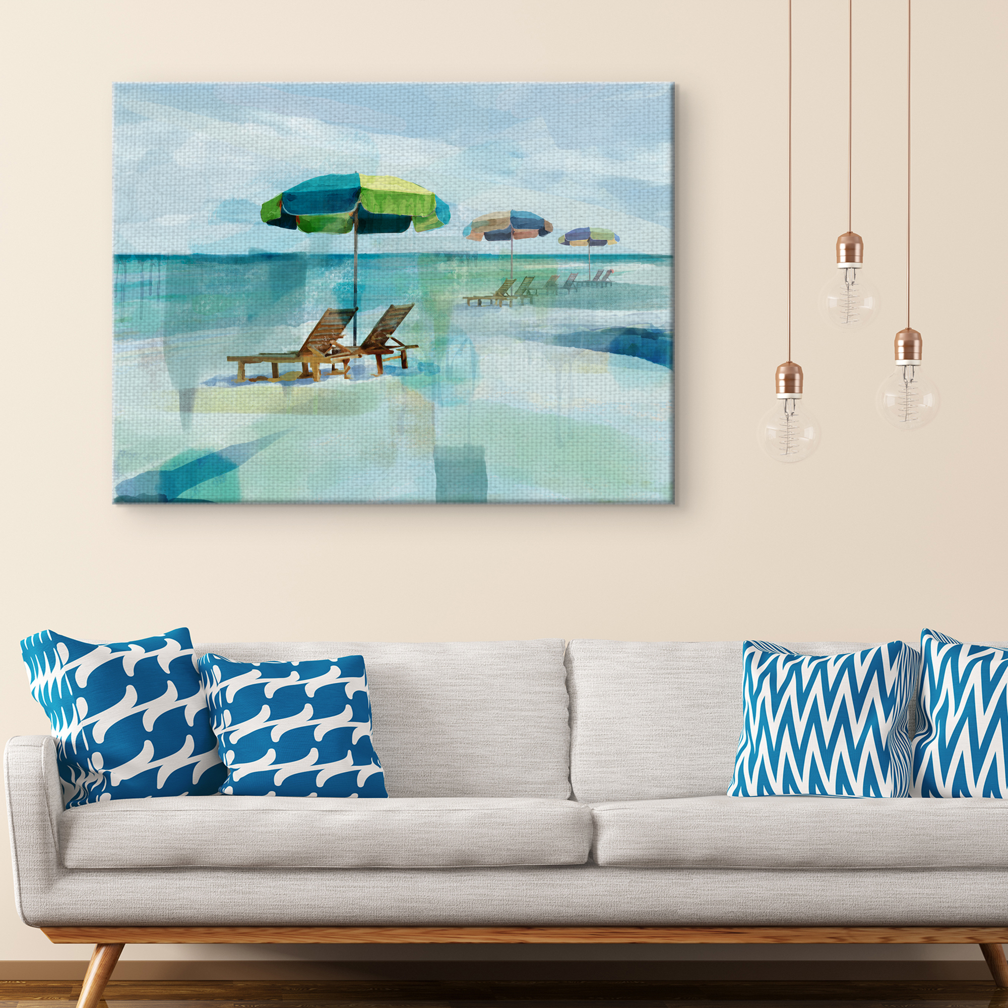 Masterpiece Art Gallery Seaside Morning By Studio Arts Canvas Art Print 30" x 40"
