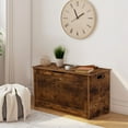 thumbnail image 6 of Wooden Storage Chest Bench Trunk Rust Brown Clothes Toy Box Hall Bedroom Home, 6 of 19