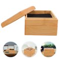 thumbnail image 4 of MasteelfCA 1pc Incense Box Square Hollow Bamboo Practical Incense Burner (Light Yellow), 4 of 7