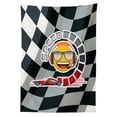 thumbnail image 3 of Ambesonne Emoji Tablecloth Rectangular Table Cover, Speed Lettering Car Racer, 52"x70", Red Grey and Marigold, 3 of 4