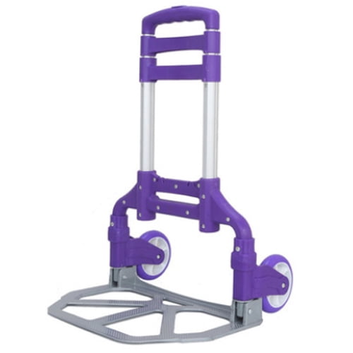 Purple Only by eight24hours Luggage Cart Folding Push Truck Hand Aluminium Trolley Bungee Cord