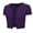 Grape, variant on Women's Cropped Bolero Button Down Short Sleeve Cardigan Sweater CB0536-WHT-M