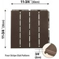 thumbnail image 4 of Domi Outdoor Living Patio Deck Tiles, 12 x 12 inches Composite Interlocking Decking Tile, Four Slat Plastic Outdoor Flooring, 44 Pieces One Pack, Dark Brown, 4 of 6
