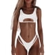 thumbnail image 1 of Gibobby Trajes de Natación para Mujer Mujeres Bandeau Bandage Bikini Set Push Up Traje de baño brasileño Ropa de playa Traje de baño Tow Piece Traje de b(Blanco,XL), 1 of 5