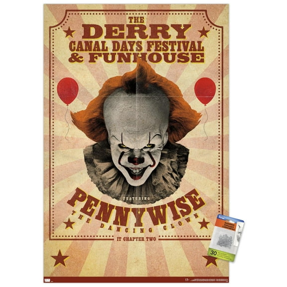 IT: Chapter 2 - Funhouse Wall Poster with Pushpins, 22.375" x 34"
