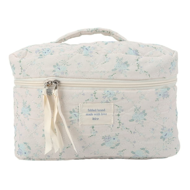 Bolsa organizadora de cosméticos para mujer, estética acolchada de gran capacidad para viajes al aire libre