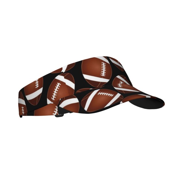 Balery Brown Football On Black Gorra deportiva con visera ajustable para mujer y hombre (talla única)