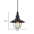 thumbnail image 5 of Oma 8 Inch Modern Pendant Light, Industrial Style, Dark Bronze Metal Frame- Saltoro Sherpi, 5 of 5