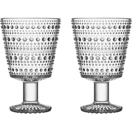 

iittala 1051133 Goblet Kastehelmi tumbler Universal Glass Pair Set of 2 Clear Approx. Diameter 3.3 x Height 5.1 inches 85 x 130 mm