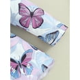 thumbnail image 6 of CIYCuIT Little Girl 2Pcs Outfits Kids Long Sleeve Butterfly Print A-line Tops + Elastic Waist Flared Pants 6M 12M 18M 24M 3T 4T 5T Toddler Casual Daily Clothes, 6 of 8