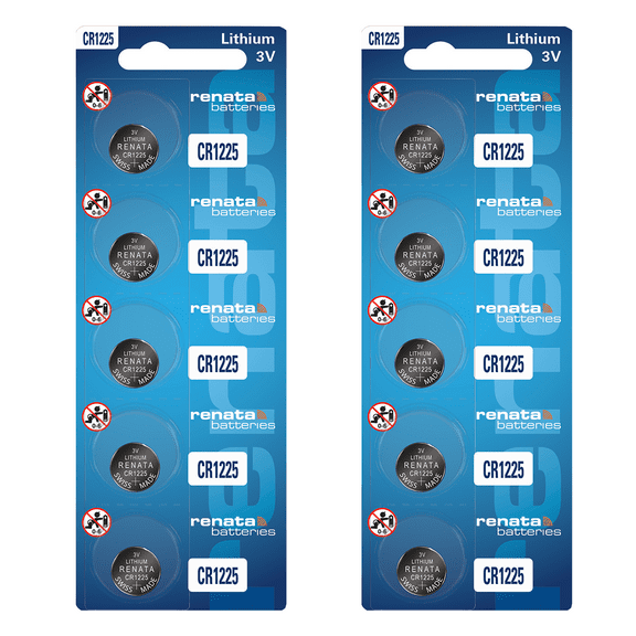 Renata CR1225 Batteries - 3V Lithium Coin Cell 1225 Battery (10 Count)