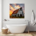 thumbnail image 6 of Wall Art Prints, Farmhouse Orange Gold Framed Canvas Prints for Bedroom Living Room Bathroom Office, Country Vintage Shabby Barn Gallery Wrap Wall Art Poster for Gifts Home Decor 16"x16", 6 of 9