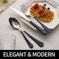 thumbnail image 3 of 20-Pieces Black Silverware Sets for 4,Black Handle Stainless Steel Cutlery Set, Include Forks Spoons and  Set, Dishwasher Safe Utensil Sets for  Restaurant, 3 of 6