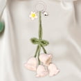 thumbnail image 2 of Llavero Tejido a Mano Fernando Campana de Orquídea y Flor Blanco, 2 of 8