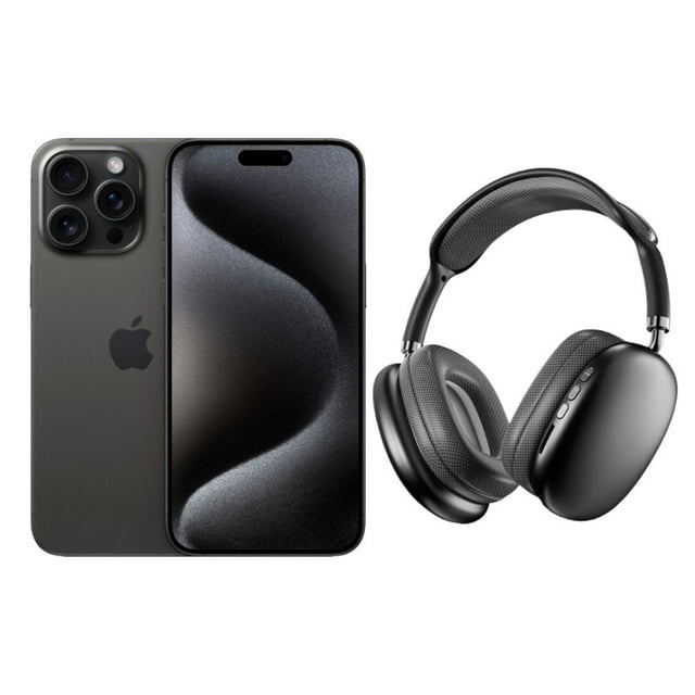 iPhone 15 Pro Max 256GB Negro CHIP Reacondicionado más Diadema Genérica