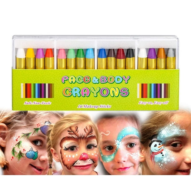 Painting Face kit Crayons, Muscccm 16 Colors Nontoxic Makeup Face
