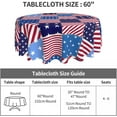 thumbnail image 5 of 4th of July Table Cloth 60Inch, Patriotic Round Red Tablecloth, American FLag Tablecloth for Independence Day Memorial Day Decorations, Polyester Rable Cover for Party Picnic Dinner Outdoor, 5 of 6