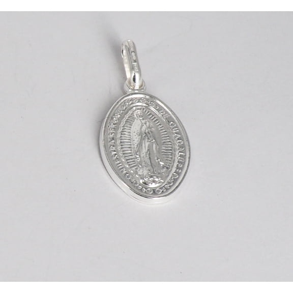 MST 925 Sterling Silver Virgin Mary Milagrosa Pendant Necklace – Made in Italy, Unisex, All Ages