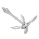 thumbnail image 1 of VOBOR Ancla Plegable Acero al Carbono de 5,5 Libras, 4 Grapas, Accesorios Marinos para Kayaks, Bote Inflable, Accesorios de Ancla para Yates, 1 of 5