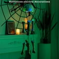 thumbnail image 3 of Halloween Animatronics Skeleton with Creepy Sounds,25" Realistic Gothic Skeleton Bone Wind Chime,Light Up Shaking Skeleton windchime for Lawn Yard Graveyard Animated Skeleton Halloween Decor, 3 of 7