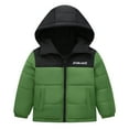 thumbnail image 2 of Kids Toddler Winter Coat,Kids Puffer Coat with Pocket Zipper Winter Hoodies Coat Solid Long Sleeve Windproof Fleece Lined Jackets Coats Grils Winter Coats Size 5-6 Years, 2 of 4