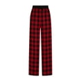 thumbnail image 3 of JUSLIO Womens Pants Fitness Plaid Fashion Casual Loose with Pockets Wide Leg Pants, 3 of 9