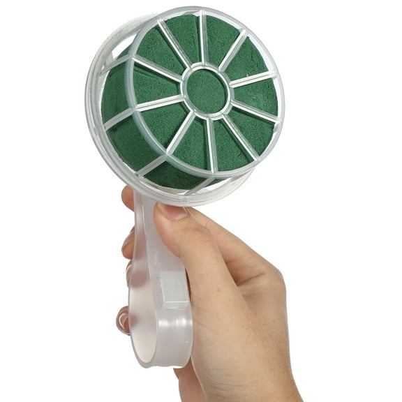 RENACLIPY Bridal Bouquet Holder Green Handle Shape 1Pack DIY Bridal Floral Arrangements