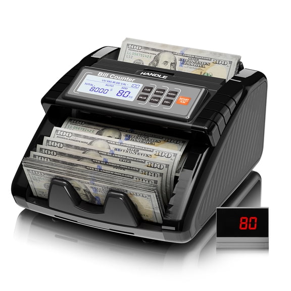 Aneken Money Counter Machine with Counterfeit Detection - 1000 Notes/Min, 3.7” LCD   External Display, Multi-Denomination Valuation