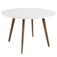 thumbnail image 1 of Modway Plateau 47 Pouces Table à Manger Ronde Moderne en Bois Blanc/naturel, 1 of 7
