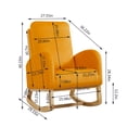 thumbnail image 2 of Rocking Chair Nursery with Pillow& Arc-Shaped Base, Glider Rocker Chairs in Teddy Fabric with Thick Backrest, Comfy Chair Armchair, Orange, 2 of 9