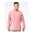 thumbnail image 4 of BELLA CANVAS Men's Jersey Long Sleeve Tee, 6-Pack Crewneck Jersey Shirt, Pink Cotton T-Shirts, S, 4 of 5