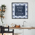 thumbnail image 2 of Stupell Industries Kiss The Cook Blue Florals Black Framed Giclee Art design by Annie LaPoint, 24 x 24, 2 of 8