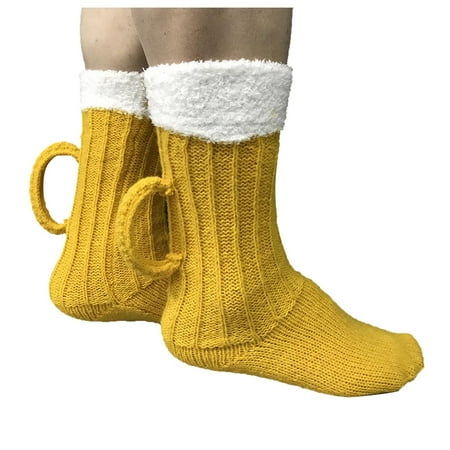 

QWERTYU Women s Warm Cozy Thick Soft Slipper Socks Thick Crew Non Slip Fuzzy Socks