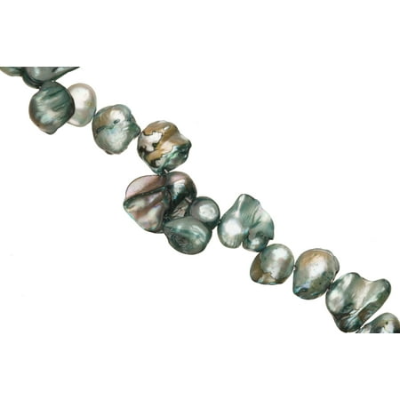 Teal Freshwater Cultured Pearls Natural Teardrop, D+ Graded, 18x6x12mm (Approx.), 15.5Inch