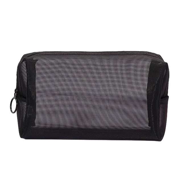QualitChoice Black Organized Zip Bag For Safe And Environmentally Friendly Toiletries Storage Portable Travel Bag large size 1Set