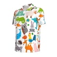thumbnail image 2 of Balery Animals Printed Men’s Short Sleeve Polo Shirt, Midweight Men's Shirt,Golf Polo shirts -X-Large, 2 of 9
