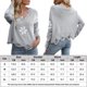 thumbnail image 2 of Suéter De Invierno Lady Jumper Top Loose Hole Suéter para mujer Sólido Cómodo Ropa de uso diario Traje de calle Cgtredaw Gris S para Mujer, 2 of 5