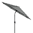 thumbnail image 7 of (2 pack) Mainstays 9 ft Black and White Cabana Stripe Round Market Patio Umbrella, Easy Crank, 7 of 7