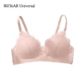 thumbnail image 1 of Sujetador con tirantes para mujer Sujetador push-up sexy Sujetador con encaje para niña Diseño transpirable 3/4 Copa sin alambre, Tono de piel, 80 = 36AB Methold AP001484-07B, 1 of 7