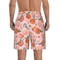 thumbnail image 3 of KLL Painting Peach Men's Casual Summer Beach Shorts Hawaiian Shorts with Pockets-Large, 3 of 5